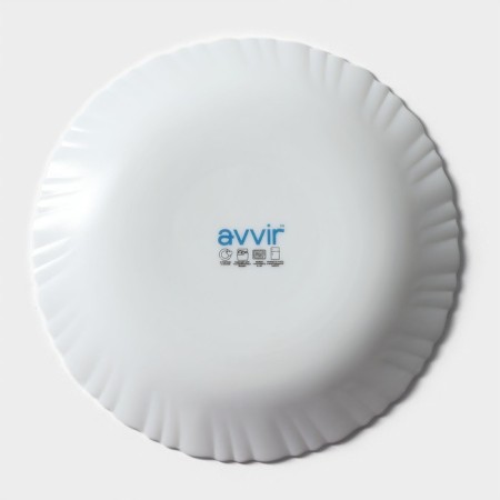 A set of dining plates "Diva", d = 23 cm, 6 pcs, glass ceramic, white color-4