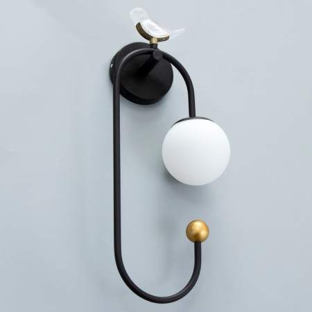 Bra "bird" E27 40W LED 2W gold-black 20.5x12x44.5cm