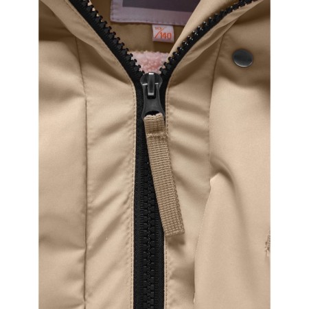 Winter park for a girl, height 170 cm, beige color-3