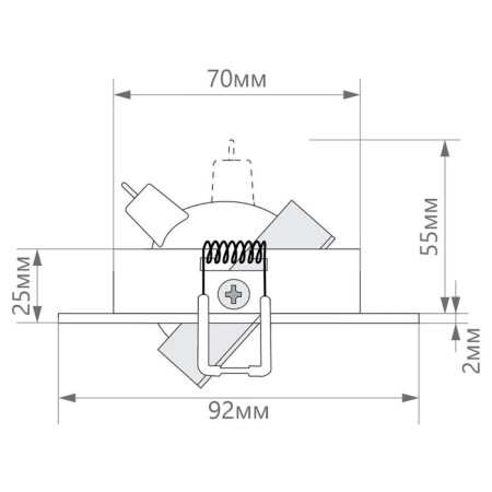 Introductive Lamp Feron DL2801, IP20, G5.3, 50 W, 92x92x25 mm, Black/Chrome color-1