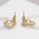 Earrings with pearls "bead" interweaving of feelings, color gold