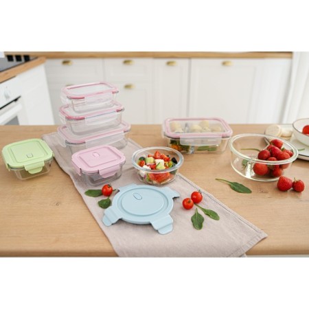 Container from heat -resistant glass Round Cook and Freeze, 370 ml, 13.5 × 6 cm, color mix-10
