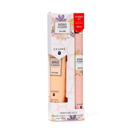 Perfume set female Soso Flower: Toilet water, 35ml + body lotion, 35ml-3