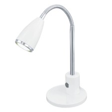 Fox table lamp, 1x2.5W GU10, white color, chrome