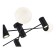 Ceiling EVOLUCE lamp. Sle1105-402-06. Raito. 6x5+60 watts, GU10+E27, 4000K, 100x100x20 cm, black color