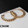 Ring Earrings "Chain", Color Gold, D = 8 cm