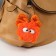 Fluffy on the ring "Masya with a large bow" Orange 12x8x8 cm