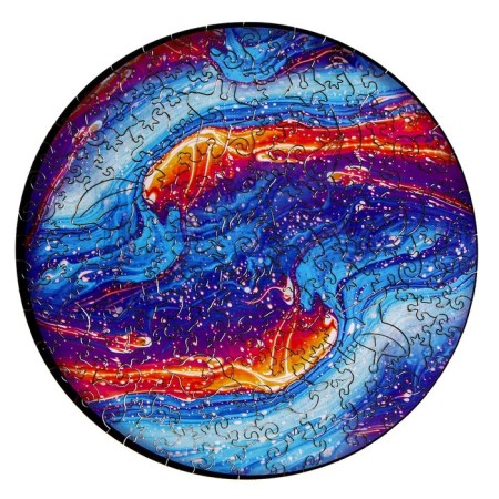 Wooden figured puzzle "Magic of colors", round-4