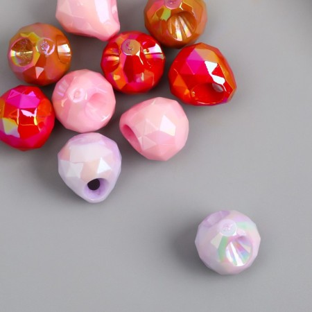 Beads for creativity Plastic "Class" set 10 pcs of pearl of delicate colors 1.3x1.3x1.3 cm-2