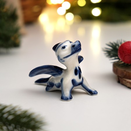 Souvenir "Dragon with wings", 7 x 5 x 5.5 cm, gzhel