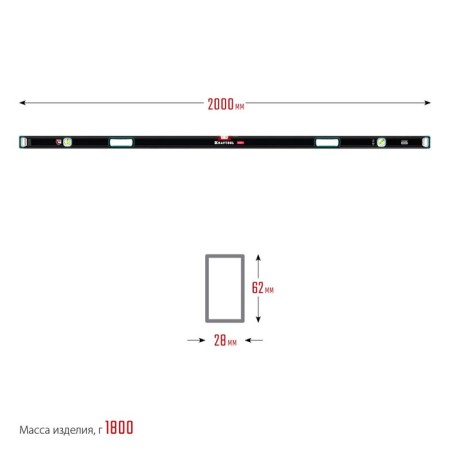 STAYER level 34986-200, 25 m mirrored eye, accuracy 0.3 mm/m, 2000 mm-8