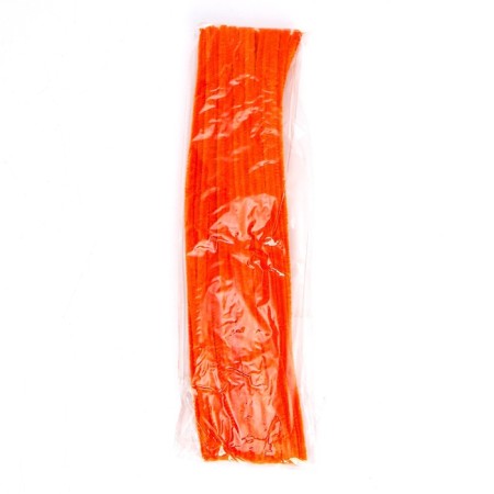 Wire with pile for crafts and decor set of 50 pcs., Size 1 pc. 30 × 0.6 cm, orange color-3
