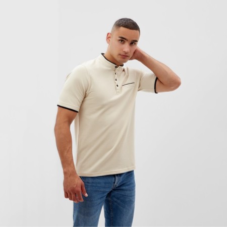 T-shirt (Polo) Male Minaku Regular Fit: beige color, river 48-2