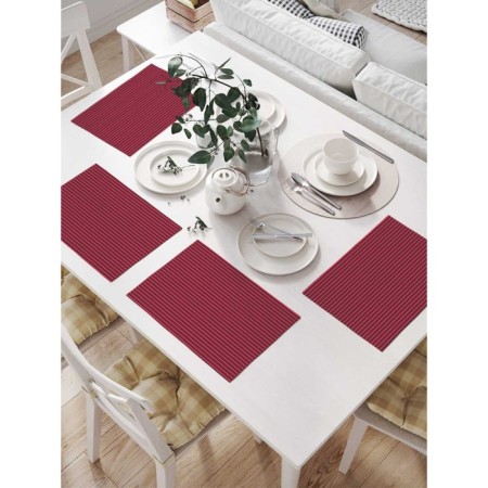 Set of napkins for setting the table "striped canvas", rectangular, size 32x46 cm, 4 pcs