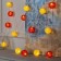 Garland “thread” 5 m with nozzles “Red-golden”, ip20, transparent thread, 20 LED, glow warm white, 220 V
