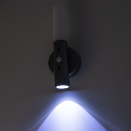 Sconces with a junik movement sensor LED 3000/7000k USB battery silver 7x3x20 cm-5