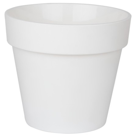 Plastic pot Live-In-Green with the Proteus tab, D = 27 cm, 9 l, white color