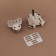 Bag -4.2 cm fastener, silver color