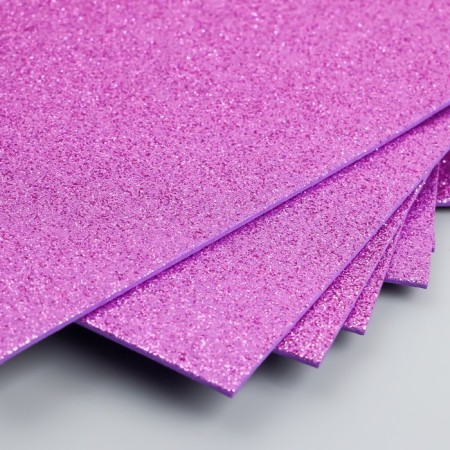 Foamiran glitter Magic 4 Hobby 2 mm cent. light lilac, 20x30 cm-2