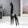Polystone souvenir "Black Horse with the Golden Guine" 18.5x6.8x3.3 cm