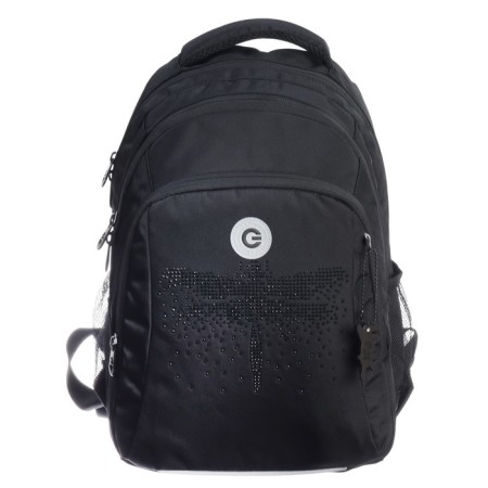 School backpack, 40 x 27 x 20 cm, Grizzly, ergonomic back, laptop department, black-2