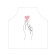 Apron of a kitchen with a photo print "Sign of love", adjustable, size OS