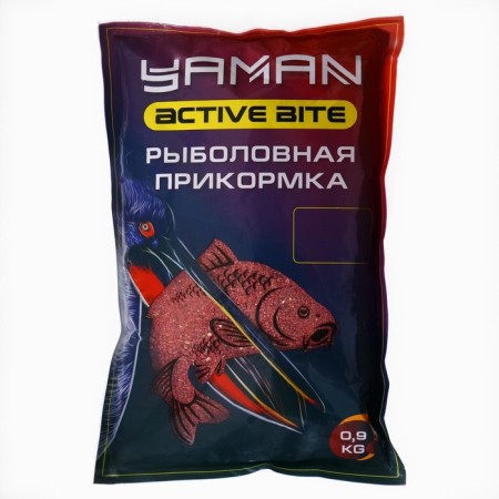 Bait Yaman Active Bite Carp, Plum, Red color, 900 g