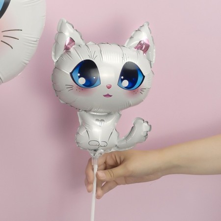 Foil ball 15 "Mini-Figure" Kitten ", white-1