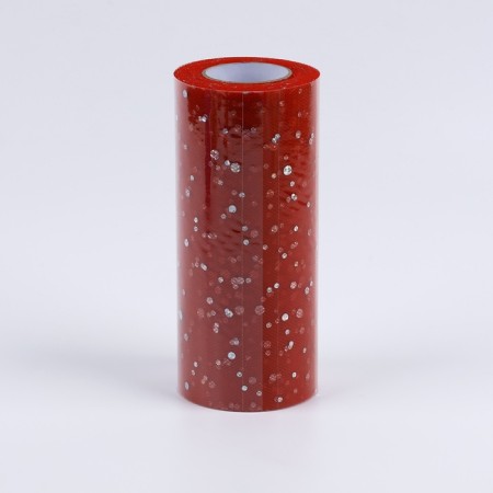 Fatin with sparkles, 15 cm, 11 ± 1 g/sq.m, 23 ± 1 m, color red No. 17-2