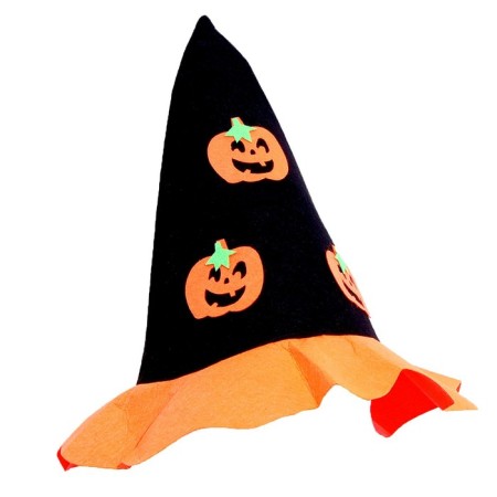 Pumpkin carnival costume, vest, black-orange hat, height 98-110-3