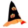 Pumpkin carnival costume, vest, black-orange hat, height 98-110