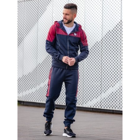 Sports costume men's ise, size 48, burgundy color, dark blue-5