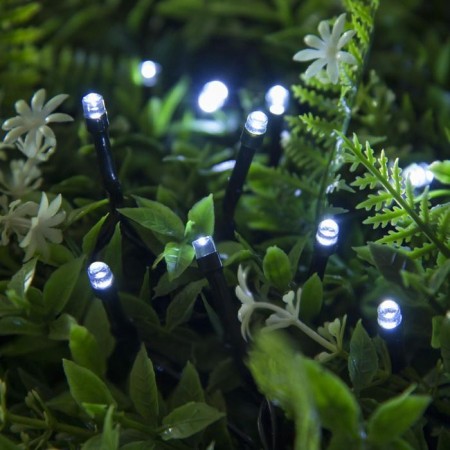 Garland “thread” 10 m, IP44, dark thread, 100 LED, white glow, 2 modes, solar battery-2