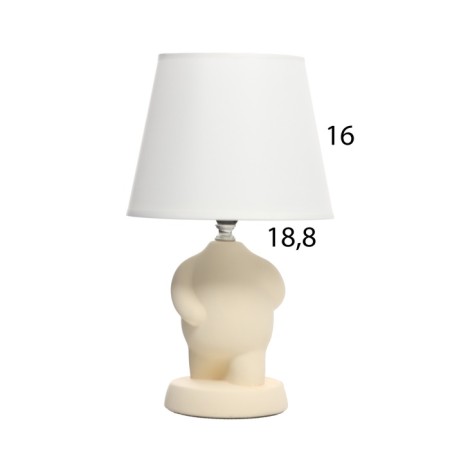 HELP LAM "Puzan" 1x40W E14 beige 19.5x19.5x34cm-7