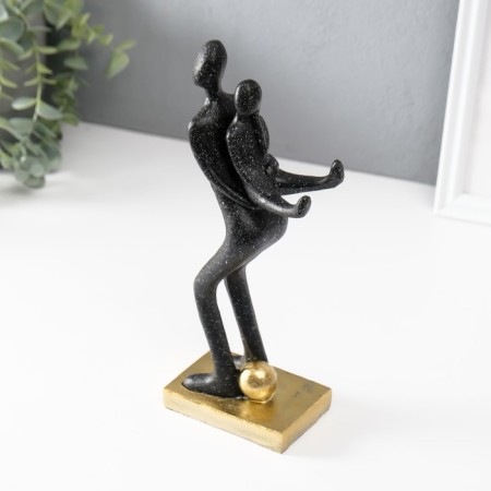 Polystone souvenir "Like behind a stone wall" Black 6x10.5x25 cm-4