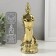 Ceramics candlestick for 1 candle "Buddha" d = 4 cm gold 8x11x22.5 cm