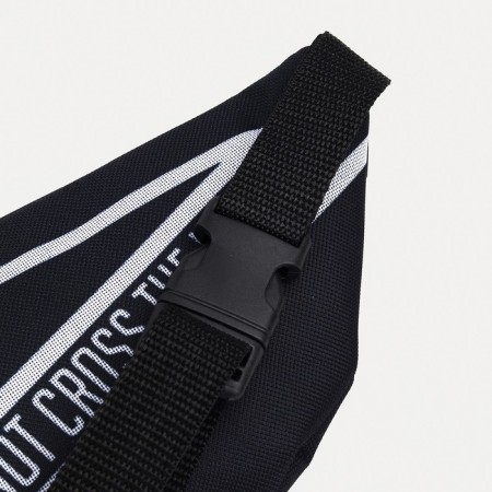 Zipper bag, adjustable belt, black color-3