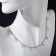 Necks with rhinestones "Sea" Straziki, white color in silver, 45 cm