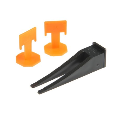 LOM tile leveling system, 1 l, clamp 1.5 mm + wedge (50 pcs./50 pcs.), Bucket