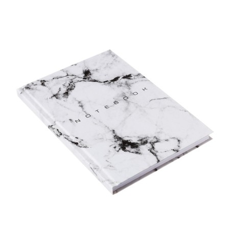 College-wiper in a solid cover of 7BC, A5, 120 sheets, marble (white), cage block, glossy lamination-1