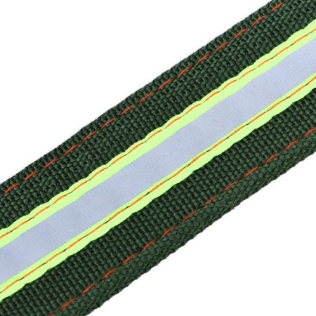 Four-layer reflective collar with a swivel 71 x 5 cm, Osh 55-65 cm, green-7