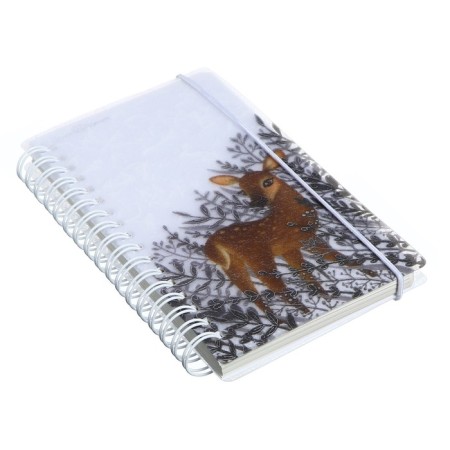 Note book A6-, 80 sheets in a cage on the crest of Cute Journal mini, plastic cover, elastic band, tinted block 80 g/m2, mix-4