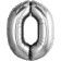 Foil ball 32 "Number 0", silver color
