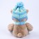 Soft toy "Little Friend", New Year's bear in a hat and scarf, blue color