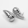 Earrings plastic "drop" vibration, silver color
