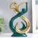 Souvenir Ceramics "Abstraction. Dance" Dark green with gold 29x16x6 cm