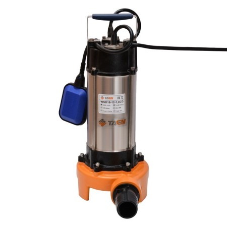 Fecal pump Taen WSD18-12-1.3CD, 1300 W, 300 l/min, pressure 12.1 m, cable 8 m, float-1