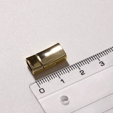 Magnetic lock lock for bracelet 5339, (set 2 pcs.), 1.8 × 0.7 cm, color gold-2