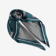 Women's scarf minku rr 70*70 cm, green color