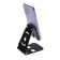 Luazon phone stand, adjustable height, silicone inserts, black